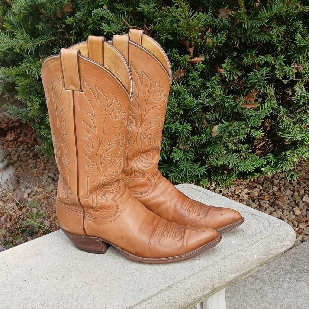 JUSTIN Womens Western Boots Sz 9.5B 2521 Honey Color